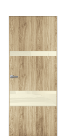 Дверь межкомнатная Vetro 12 Цвет Орех NY светлый Покрытие ПВХ WOOD NATURAL Наличник Скрытый короб хром Цена 42010