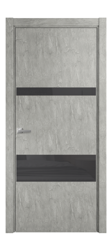 Дверь межкомнатная Vetro 12 Цвет Скол камня грей Покрытие ПВХ ORIGINAL Наличник L 75 Цена 33550
