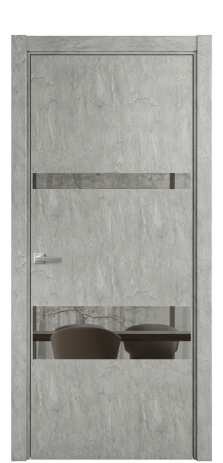 Дверь межкомнатная Vetro 12 Цвет Скол камня грей Покрытие ПВХ ORIGINAL Наличник L 75 Цена 34050