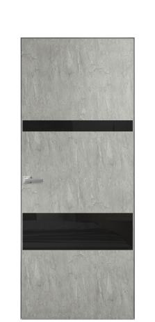 Дверь межкомнатная Vetro 12 Цвет Скол камня грей Покрытие ПВХ ORIGINAL Наличник Скрытый короб хром Цена 42010