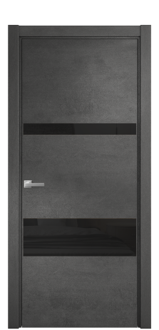 Дверь межкомнатная Vetro 12 Цвет Камень темный Покрытие ПВХ ORIGINAL Наличник L 75 Цена 33550
