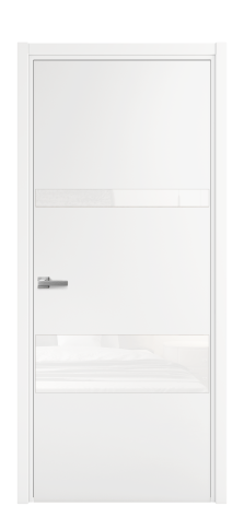 Дверь межкомнатная Vetro 12 Цвет Белый Покрытие Эмаль  Наличник L 50 Цена 38865