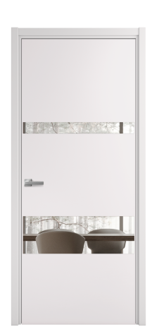 Дверь межкомнатная Vetro 12 Цвет Крем Покрытие Эмаль  Наличник L 50 Цена 44675