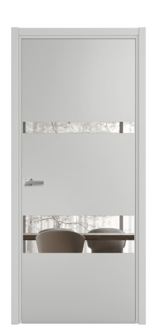 Дверь межкомнатная Vetro 12 Цвет Телегрей Покрытие Эмаль  Наличник L 50 Цена 44675