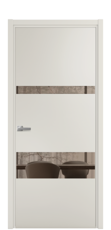 Дверь межкомнатная Vetro 12 Цвет Дымчатый Покрытие Эмаль  Наличник L 50 Цена 45175