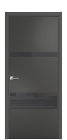 Дверь межкомнатная Vetro 12 Цвет Антрацит Покрытие Эмаль  Наличник L 50 Цена 44675