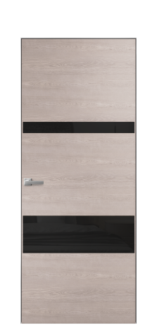 Дверь межкомнатная Vetro 12 Цвет Дуб Имбирь Покрытие Шпон натуральный  Наличник Скрытый короб хром Цена 66110