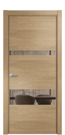 Дверь межкомнатная Vetro 12 Цвет Дуб Светлый Покрытие Шпон натуральный  Наличник L 75 Цена 51650