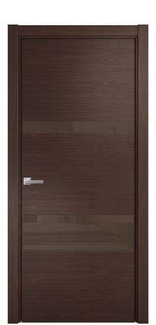 Дверь межкомнатная Vetro 12 Цвет Каштановый Орех Покрытие Шпон натуральный  Наличник L 75 Цена 55050