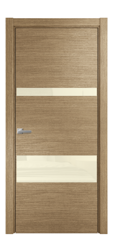 Дверь межкомнатная Vetro 12 Цвет Дуб Янтарь Покрытие Шпон масло  Наличник L 75 Цена 53075