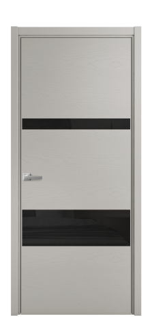 Дверь межкомнатная Vetro 12 Цвет Ясень Серый Шелк Покрытие Шпон крашеный  Наличник L 50 Цена 48025
