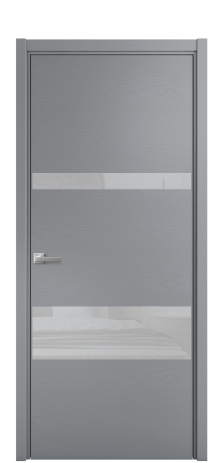 Дверь межкомнатная Vetro 12 Цвет Ясень Гриджио Покрытие Шпон крашеный  Наличник L 50 Цена 48775