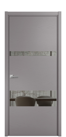 Дверь межкомнатная Vetro 12 Цвет Ясень Ирис Покрытие Шпон крашеный  Наличник L 50 Цена 48525