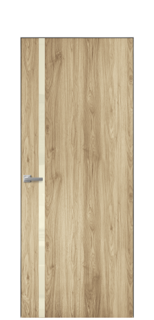 Дверь межкомнатная Vetro 13 Цвет Орех NY светлый Покрытие ПВХ WOOD NATURAL Наличник Скрытый короб хром Цена 42010