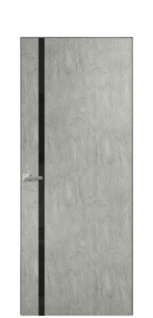 Дверь межкомнатная Vetro 13 Цвет Скол камня грей Покрытие ПВХ ORIGINAL Наличник Скрытый короб хром Цена 42010