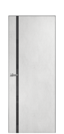 Дверь межкомнатная Vetro 13 Цвет Бетон известковый Покрытие ПВХ ORIGINAL Наличник Скрытый короб хром Цена 42010
