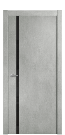 Дверь межкомнатная Vetro 13 Цвет Бетон серый Покрытие ПВХ ORIGINAL Наличник L 75 Цена 33550