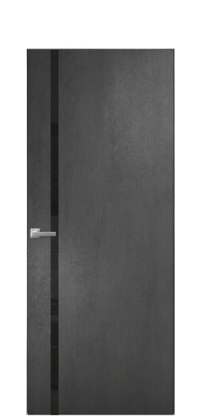 Дверь межкомнатная Vetro 13 Цвет Камень темный Покрытие ПВХ ORIGINAL Наличник Скрытый короб хром Цена 42010