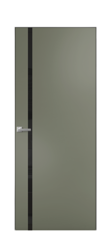 Дверь межкомнатная Vetro 13 Цвет Зеленый Покрытие Эмаль  Наличник Скрытый короб хром Цена 61810