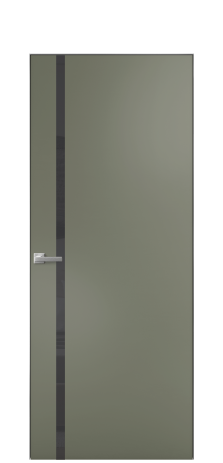 Дверь межкомнатная Vetro 13 Цвет Зеленый Покрытие Эмаль  Наличник Скрытый короб хром Цена 61810