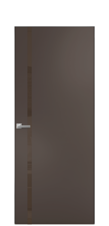 Дверь межкомнатная Vetro 13 Цвет Коричневый Покрытие Эмаль  Наличник Скрытый короб хром Цена 61810
