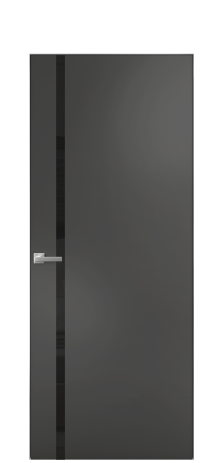 Дверь межкомнатная Vetro 13 Цвет Антрацит Покрытие Эмаль  Наличник Скрытый короб хром Цена 61810