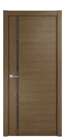 Дверь межкомнатная Vetro 13 Цвет Дуб Шоколад Покрытие Шпон масло  Наличник L 75 Цена 53075
