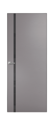 Дверь межкомнатная Vetro 13 Цвет Ясень Ирис Покрытие Шпон крашеный  Наличник Скрытый короб хром Цена 64260