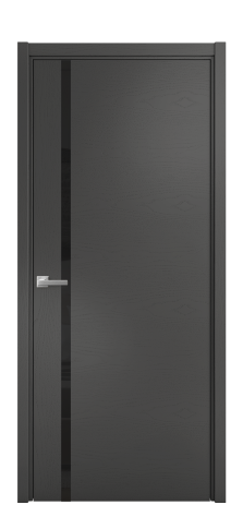 Дверь межкомнатная Vetro 13 Цвет Ясень Антрацит Покрытие Шпон крашеный  Наличник L 50 Цена 48025