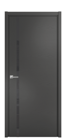 Дверь межкомнатная Vetro 13 Цвет Ясень Антрацит Покрытие Шпон крашеный  Наличник L 50 Цена 48025