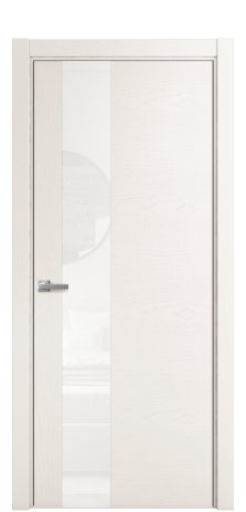Дверь межкомнатная Vetro 14 Цвет Ясень Молочный Покрытие Шпон крашеный  Наличник L 75 Цена 48775