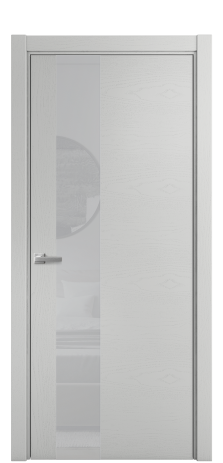 Дверь межкомнатная Ветро 14 Цвет Ясень Телегрей Покрытие Шпон крашеный  Наличник L 75 Цена 49525