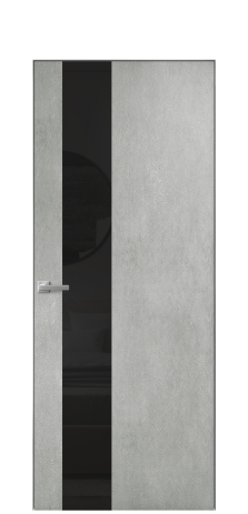 Дверь межкомнатная Ветро 14 Цвет Бетон серый Покрытие ПВХ ФАКТУРНЫЕ Наличник Скрытый короб хром Цена 41000