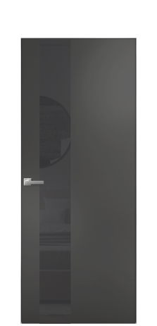 Дверь межкомнатная Ветро 14 Цвет Антрацит Покрытие Эмаль  Наличник Скрытый короб хром Цена 47048