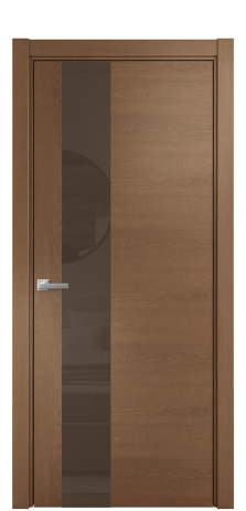 Дверь межкомнатная Ветро 14 Цвет Дуб Темный Покрытие Шпон натуральный  Наличник L 75 Цена 51650
