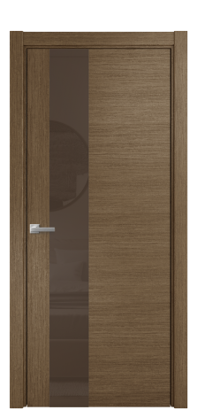Дверь межкомнатная Ветро 14 Цвет Дуб Шоколад Покрытие Шпон масло  Наличник L 75 Цена 54275