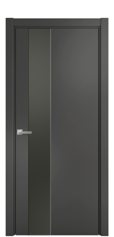 Дверь межкомнатная Ветро 14 Цвет Антрацит Покрытие Эмаль  Наличник L 75 Цена 47073