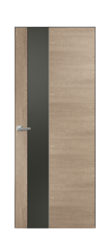Дверь межкомнатная Ветро 14 Цвет Дуб Песочный Покрытие Шпон натуральный  Наличник Скрытый короб хром Цена 49450