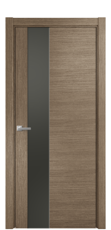 Дверь межкомнатная Ветро 14 Цвет Дуб Кофе Покрытие Шпон масло  Наличник L 75 Цена 54275