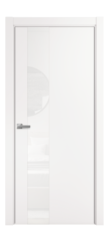 Дверь межкомнатная Vetro 14 Цвет Вайт Покрытие ПВХ SOFT (ПЭТ) Наличник L 75 Цена 34100