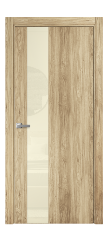 Дверь межкомнатная Vetro 14 Цвет Орех NY светлый Покрытие ПВХ WOOD NATURAL Наличник L 75 Цена 34100