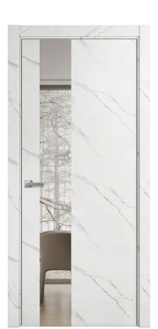 Дверь межкомнатная Vetro 14 Цвет Monte white soft Покрытие ПВХ ORIGINAL Наличник L 75 Цена 34100