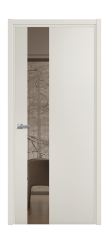 Дверь межкомнатная Vetro 14 Цвет Дымчатый Покрытие Эмаль  Наличник L 50 Цена 46075