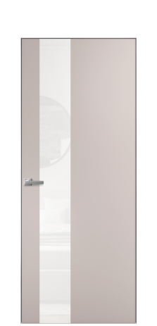 Дверь межкомнатная Vetro 14 Цвет Пудра Покрытие Эмаль  Наличник Скрытый короб хром Цена 45550