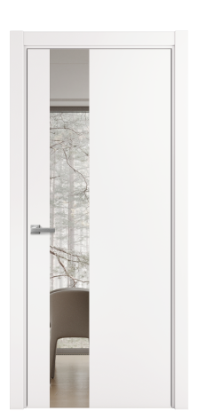 Дверь межкомнатная Vetro 14 Цвет Вайт Покрытие ПВХ SOFT (ПЭТ) Наличник L 75 Цена 28580
