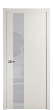 Дверь межкомнатная Vetro 14 Цвет Лайт Грей Покрытие ПВХ SOFT (ПЭТ) Наличник L 75 Цена 29330