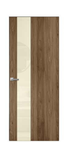 Дверь межкомнатная Vetro 14 Цвет Орех NY классический Покрытие ПВХ WOOD NATURAL Наличник Скрытый короб хром Цена 42010