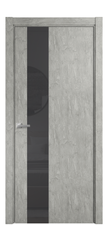 Дверь межкомнатная Vetro 14 Цвет Скол камня грей Покрытие ПВХ ORIGINAL Наличник L 75 Цена 33550
