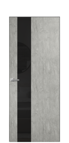 Дверь межкомнатная Vetro 14 Цвет Скол камня грей Покрытие ПВХ ORIGINAL Наличник Скрытый короб хром Цена 42010