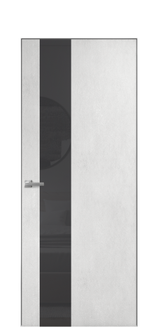 Дверь межкомнатная Vetro 14 Цвет Бетон известковый Покрытие ПВХ ORIGINAL Наличник Скрытый короб хром Цена 42010